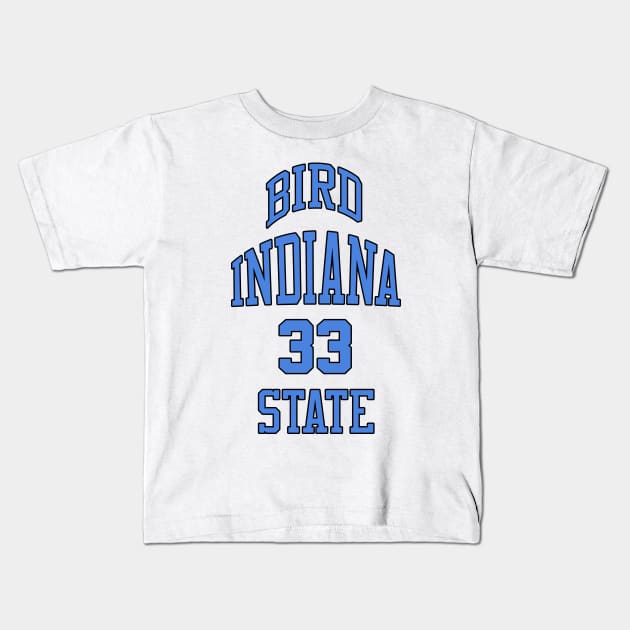 Larry Bird Indiana State 33 Kids T-Shirt by pickrollcom